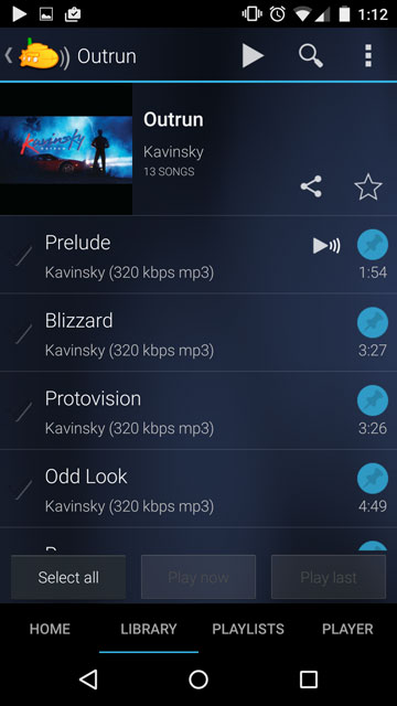 Subsonic Android album list
