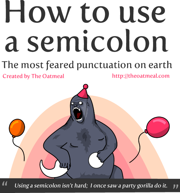 How to use a semicolon