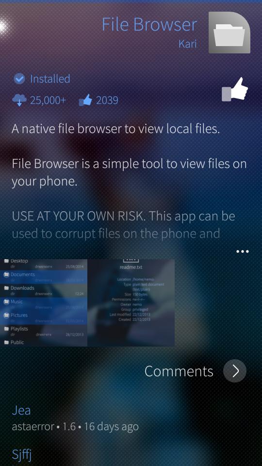 File Browser - Jolla Appstore