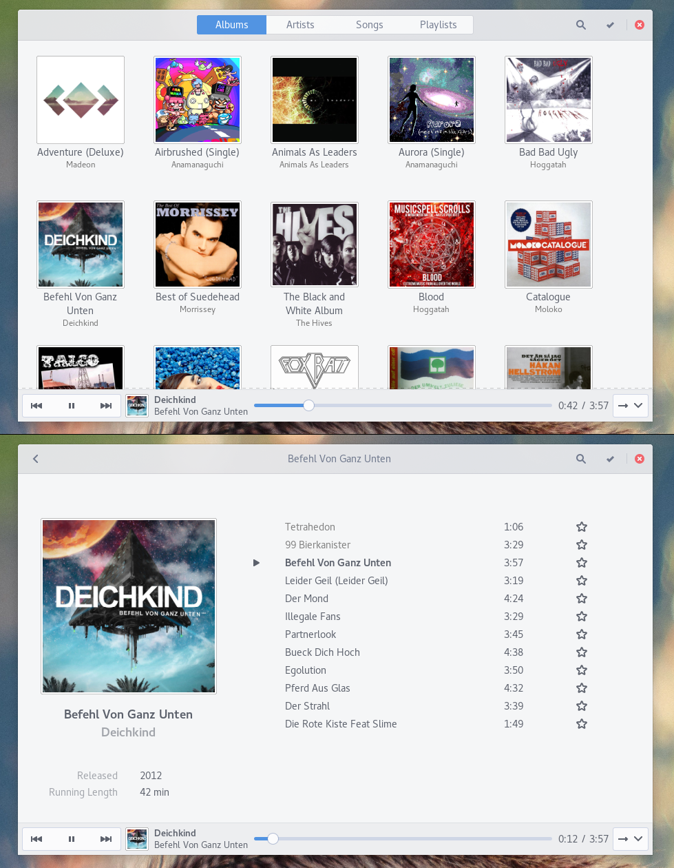 Gnome Music player