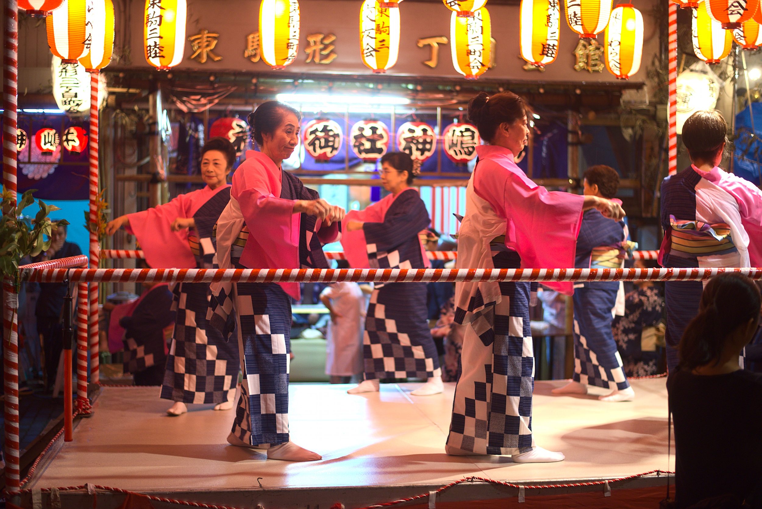 Older women dancing traditional dance